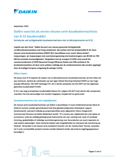 Daikin R-32 scrollcompressoren koudwatermachine - persbericht NL 18-9-2018.pdf