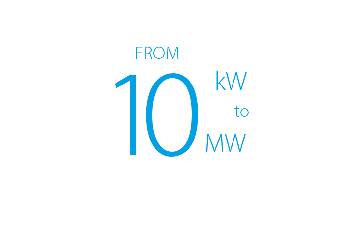 Van 10 kW tot 10 MW